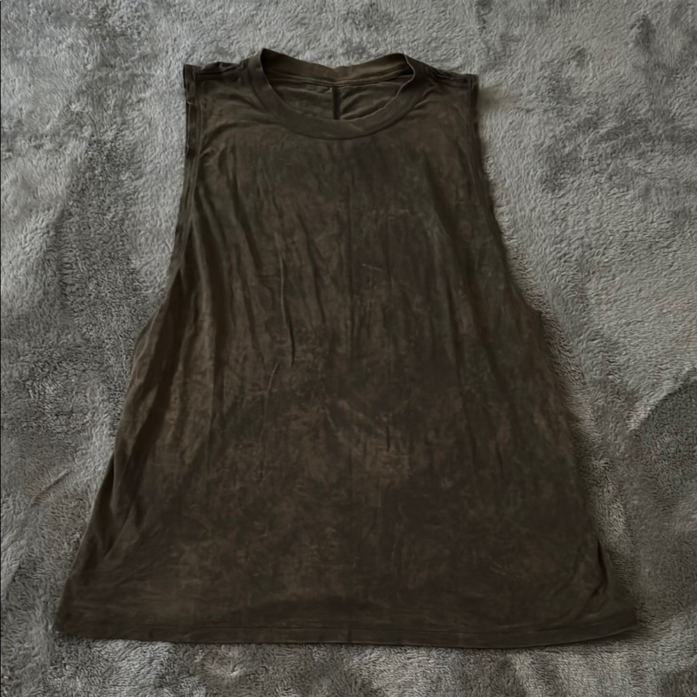 lululemon athletica Olive Green Muscle Tee